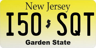 NJ license plate I50SQT
