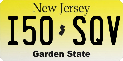 NJ license plate I50SQV