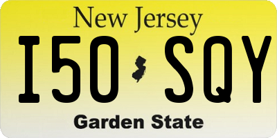 NJ license plate I50SQY