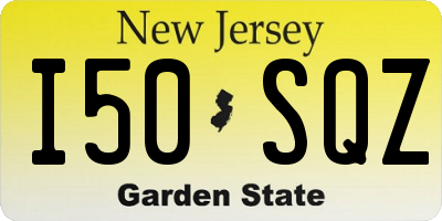NJ license plate I50SQZ