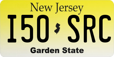 NJ license plate I50SRC