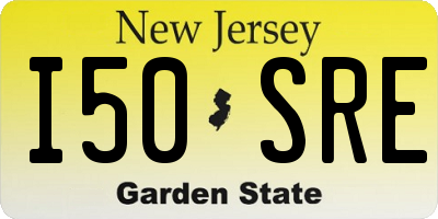 NJ license plate I50SRE