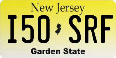 NJ license plate I50SRF