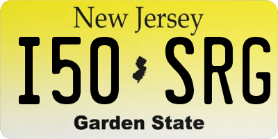 NJ license plate I50SRG