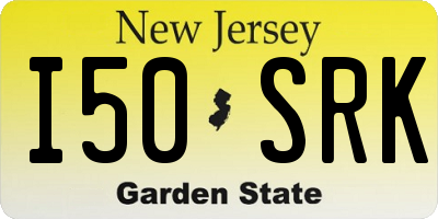 NJ license plate I50SRK