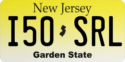 NJ license plate I50SRL