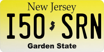 NJ license plate I50SRN