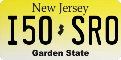 NJ license plate I50SRO