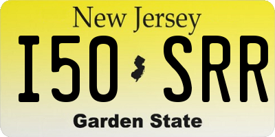 NJ license plate I50SRR
