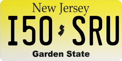NJ license plate I50SRU