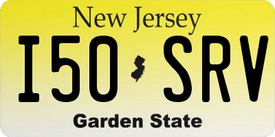 NJ license plate I50SRV
