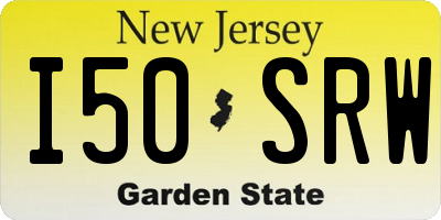 NJ license plate I50SRW