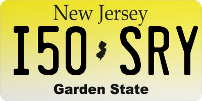 NJ license plate I50SRY