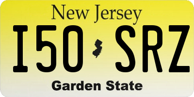 NJ license plate I50SRZ
