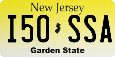 NJ license plate I50SSA