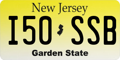 NJ license plate I50SSB