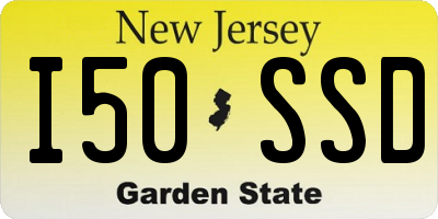 NJ license plate I50SSD