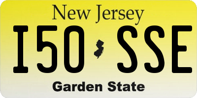 NJ license plate I50SSE
