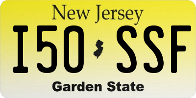 NJ license plate I50SSF