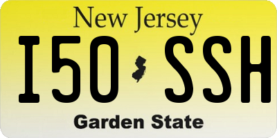 NJ license plate I50SSH