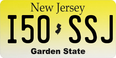 NJ license plate I50SSJ
