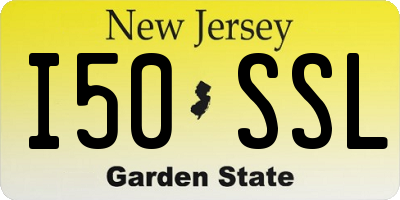 NJ license plate I50SSL