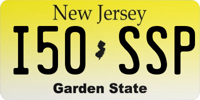 NJ license plate I50SSP