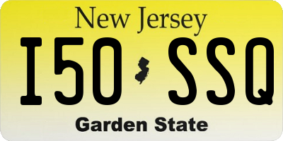 NJ license plate I50SSQ