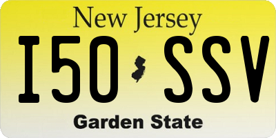 NJ license plate I50SSV