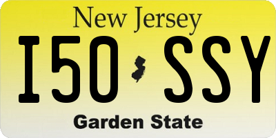 NJ license plate I50SSY