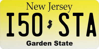 NJ license plate I50STA