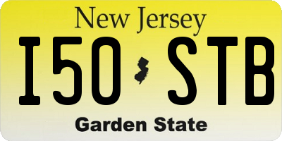 NJ license plate I50STB