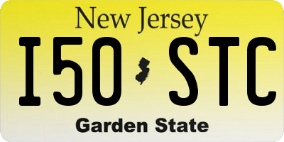 NJ license plate I50STC