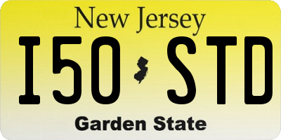 NJ license plate I50STD