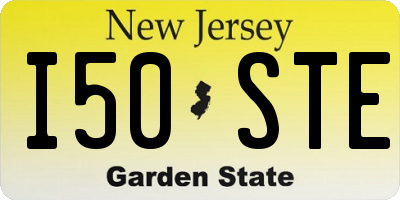 NJ license plate I50STE
