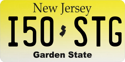 NJ license plate I50STG