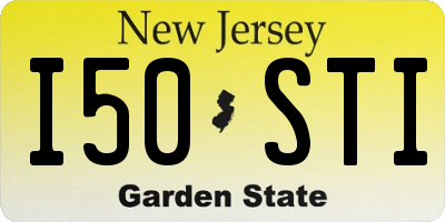 NJ license plate I50STI