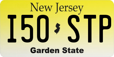 NJ license plate I50STP