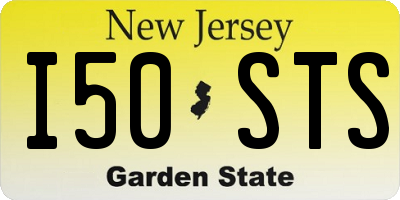 NJ license plate I50STS