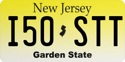 NJ license plate I50STT