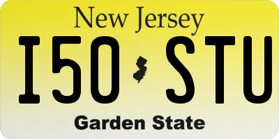 NJ license plate I50STU