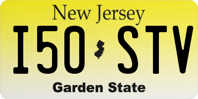 NJ license plate I50STV