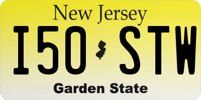 NJ license plate I50STW