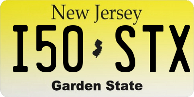 NJ license plate I50STX