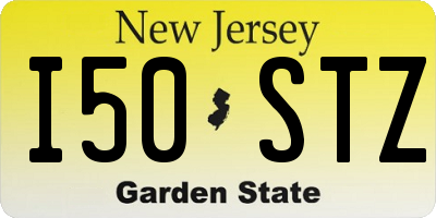 NJ license plate I50STZ