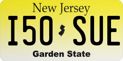 NJ license plate I50SUE