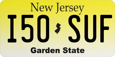 NJ license plate I50SUF