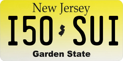 NJ license plate I50SUI