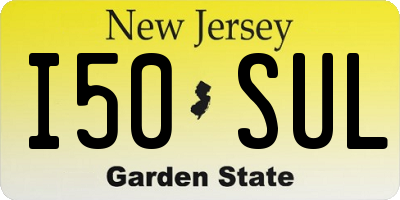 NJ license plate I50SUL