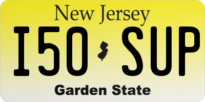 NJ license plate I50SUP